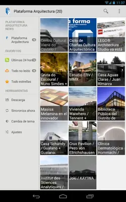 Plataforma Arquitectura RSS reader android App screenshot 2