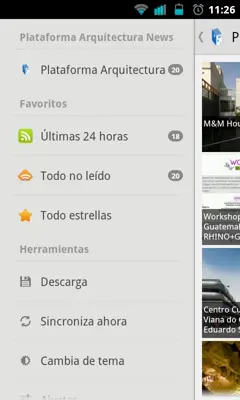 Plataforma Arquitectura RSS reader android App screenshot 5